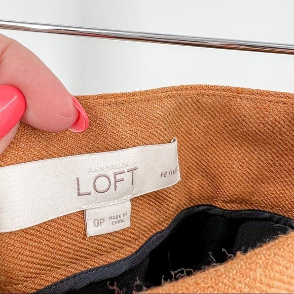 LOFT Women's Color Block Navy Camel Pencil Skirt - Picture 3 of 4